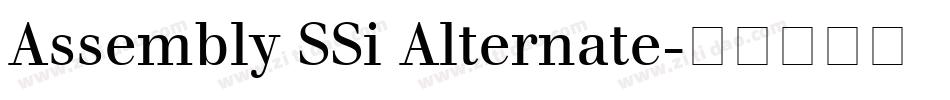 Assembly SSi Alternate字体转换